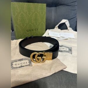 Gucci GG Marmont Reversible Thin Belt